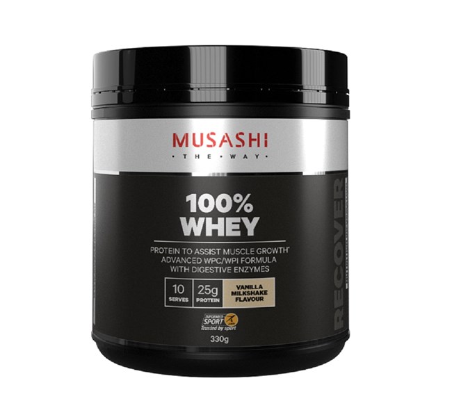 MUSASHI 100% Whey Vanilla Milk Shake 330g